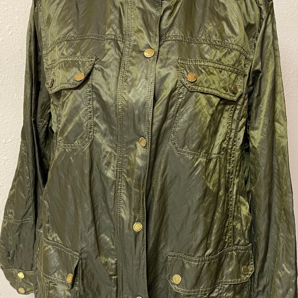 Michael Michael Kors 3X Metallic Green/Gold Jacket EUC! - Picture 4 of 9